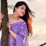 বেগুনি শাড়িতে নতুন বার্তা পূজা চেরির, গুঞ্জনের জবাব দিয়ে বললেন ‘গল্প শেষ নয়