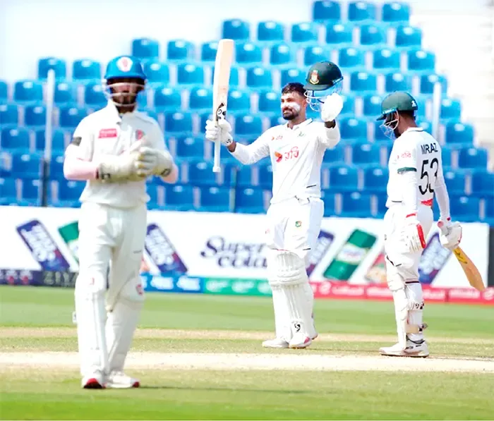 আবুধাবি টেস্টে লিটনের সেঞ্চুরিতে জয়ের পথে বাংলাদেশ